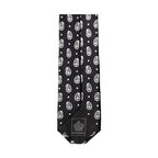Dolce & Gabbana Black Paisley 100% Silk Adjustable Men Tied Necktie Tie