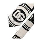 Dolce & Gabbana Multicolor Monogram Print Silk Adjustable Men Necktie Tie