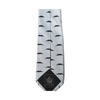 Dolce & Gabbana Light Gray Mustache Fantasy Silk Adjustable Necktie Tie
