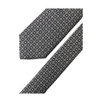 Dolce & Gabbana Black White Patterned Silk Adjustable Men Necktie Tie