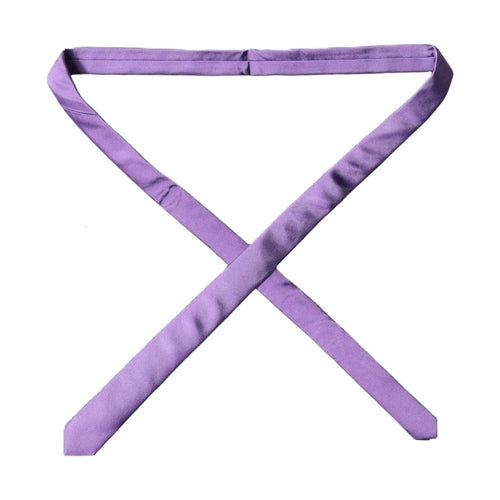 Dolce & Gabbana Purple Solid 100% Silk Adjustable Men Tied Necktie Tie