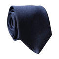 Dolce & Gabbana Navy Blue Solid 100% Silk Adjustable Men Necktie Tie