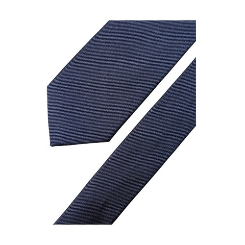Dolce & Gabbana Navy Blue Solid 100% Silk Adjustable Men Necktie Tie