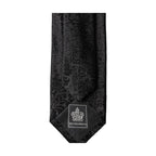Dolce & Gabbana Black Floral Fantasy Silk Adjustable Men Tied Necktie Tie