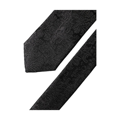 Dolce & Gabbana Black Floral Fantasy Silk Adjustable Men Tied Necktie Tie