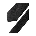 Dolce & Gabbana Black Floral Fantasy Silk Adjustable Men Tied Necktie Tie