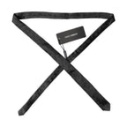 Dolce & Gabbana Black Patterned 100% Silk Adjustable Men Necktie Tie