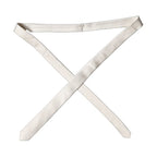 Dolce & Gabbana Off White Satin 100% Silk Adjustable Men Tied Necktie Tie