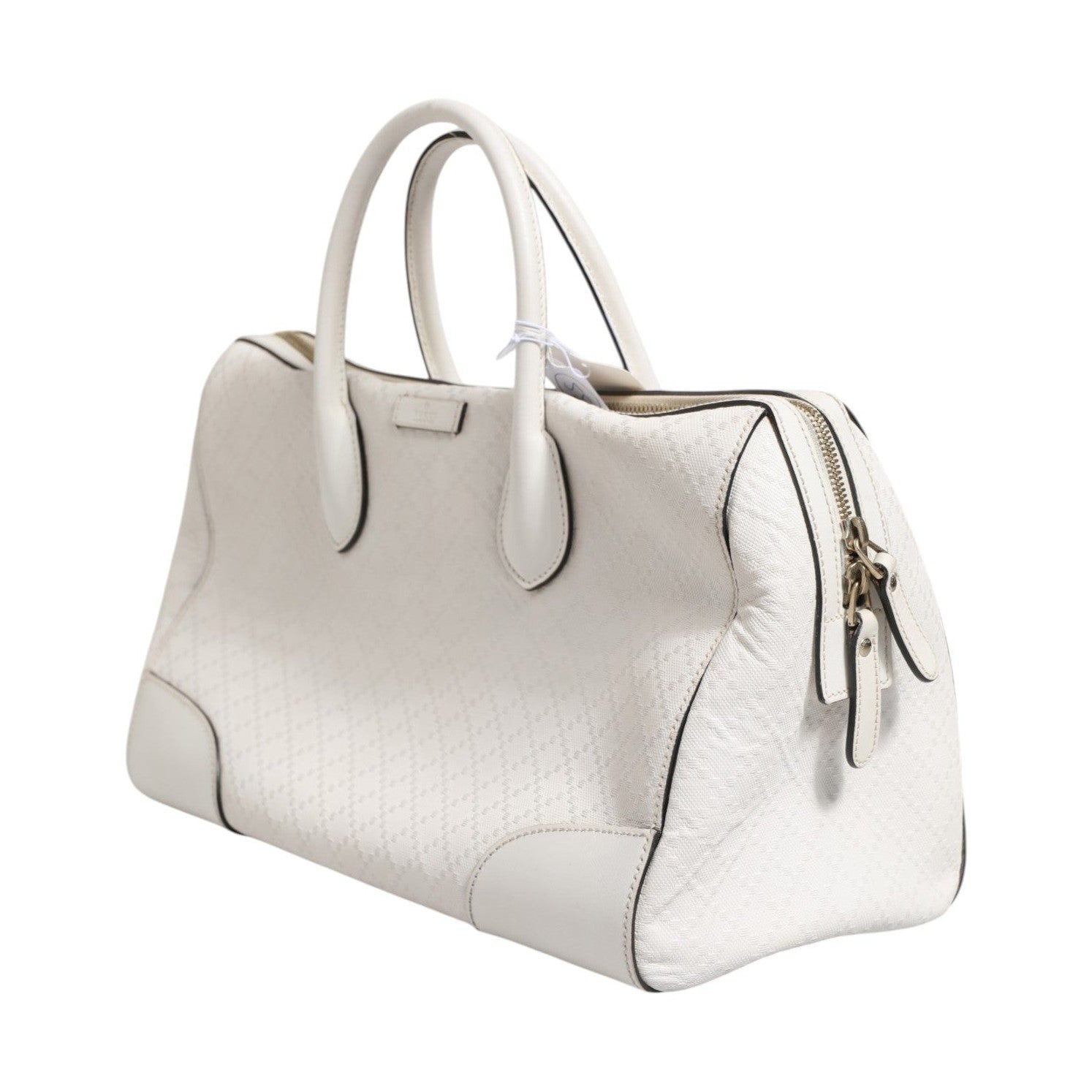 Gucci Medium Diamante Leather Boston Bag
