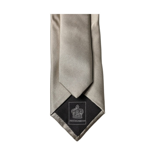 Dolce & Gabbana White Tattoo Floral Silk Adjustable Men Tied Necktie Tie