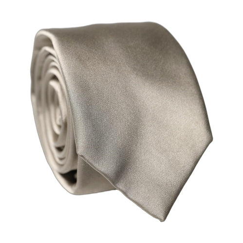 Dolce & Gabbana White Tattoo Floral Silk Adjustable Men Tied Necktie Tie