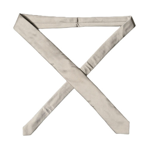 Dolce & Gabbana White Tattoo Floral Silk Adjustable Men Tied Necktie Tie