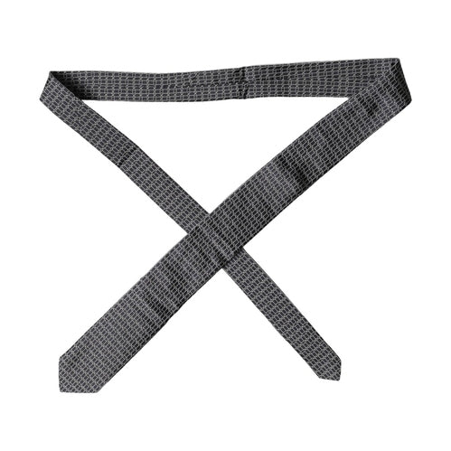 Dolce & Gabbana Black Geometric DG Silk Adjustable Men Tied Necktie Tie