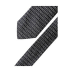 Dolce & Gabbana Black Geometric DG Silk Adjustable Men Tied Necktie Tie