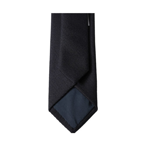 Dolce & Gabbana Black Solid 100% Silk Adjustable Men Tied Necktie Tie