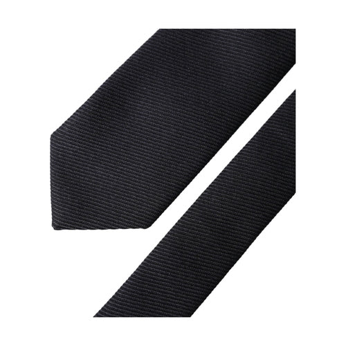 Dolce & Gabbana Black Solid 100% Silk Adjustable Men Tied Necktie Tie