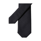 Dolce & Gabbana Black Solid 100% Silk Adjustable Men Tied Necktie Tie