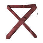 Dolce & Gabbana Burgundy Geometric Silk Adjustable Men Tied Necktie Tie