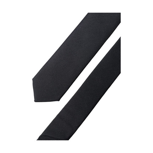 Dolce & Gabbana Black Solid 100% Silk Adjustable Men Tied Necktie Tie