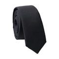 Dolce & Gabbana Black Solid Lamb Leather Adjustable Men Tied Necktie Tie