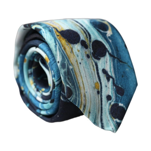 Dolce & Gabbana Multicolor Abstract Silk Adjustable Men Tied Necktie Tie