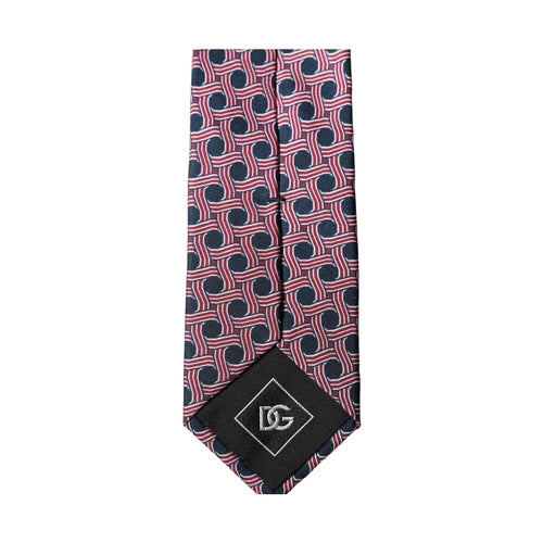 Dolce & Gabbana Multicolor Patterned Silk Adjustable Men Tied Necktie Tie