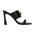Versace Black Leather Stiletto Heel Sandals