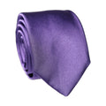 Purple Satin 100% Silk Adjustable Men Tied Necktie Tie