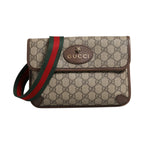 Gucci Supreme Monogram Neo Vintage Web Belt Bag Brown