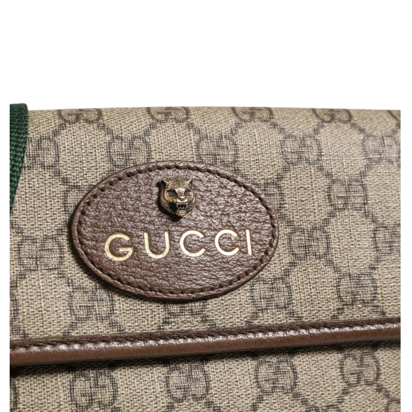 Gucci Supreme Monogram Neo Vintage Web Belt Bag Brown