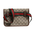 Gucci Supreme Monogram Neo Vintage Web Belt Bag Brown
