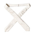 Dolce & Gabbana Off White Satin Silk Adjustable Women Tied Necktie Tie