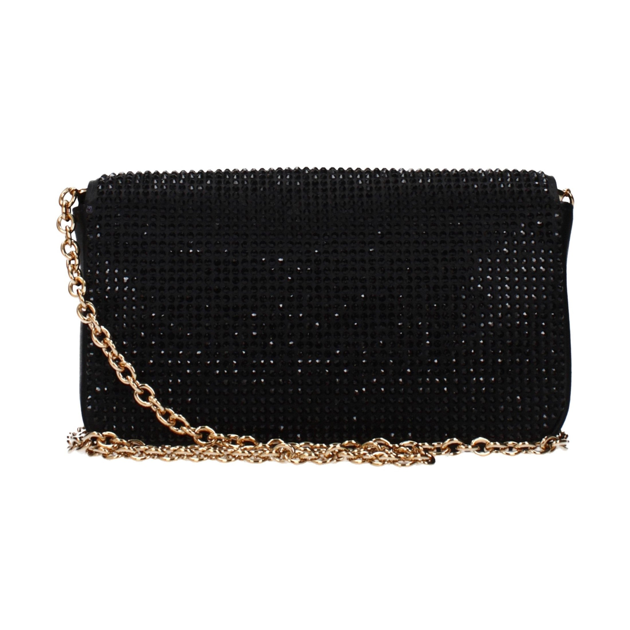 Versace Black Satin Clutch Bag