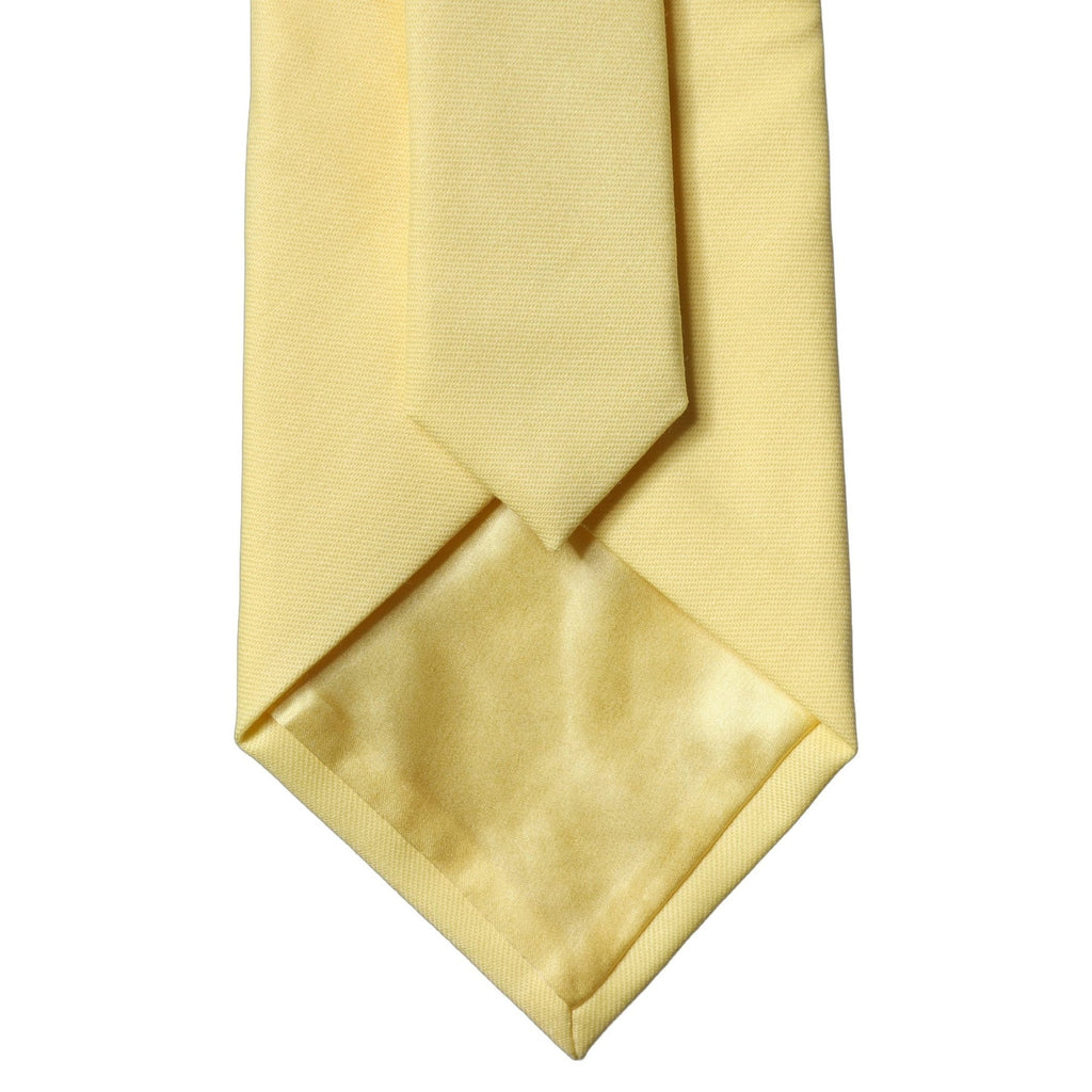 Dolce & Gabbana Yellow Solid Satin Silk Adjustable Women Tied Necktie Tie