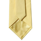 Dolce & Gabbana Yellow Solid Satin Silk Adjustable Women Tied Necktie Tie