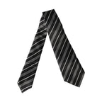 Dolce & Gabbana Black White Stripes Silk Adjustable Women Necktie Tie