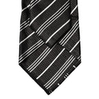 Dolce & Gabbana Black White Stripes Silk Adjustable Women Necktie Tie