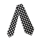 Dolce & Gabbana Black White Polka Dot Silk Adjustable Women Necktie Tie