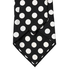 Dolce & Gabbana Black White Polka Dot Silk Adjustable Women Necktie Tie