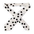 Dolce & Gabbana White Black Polka Dot Silk Adjustable Women Necktie Tie