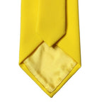 Dolce & Gabbana Yellow Solid Polyester Adjustable Women Tied Necktie Tie