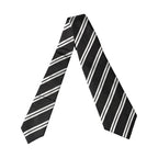 Dolce & Gabbana Black White Stripes Silk Adjustable Women Necktie Tie
