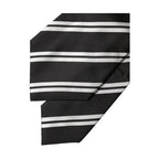 Dolce & Gabbana Black White Stripes Silk Adjustable Women Necktie Tie