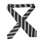 Dolce & Gabbana Black White Stripes Silk Adjustable Women Necktie Tie