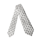 Dolce & Gabbana White Gray Polka Dot Silk Adjustable Women Necktie Tie