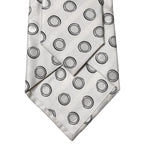 Dolce & Gabbana White Gray Polka Dot Silk Adjustable Women Necktie Tie