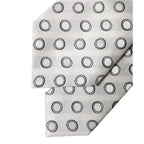Dolce & Gabbana White Gray Polka Dot Silk Adjustable Women Necktie Tie