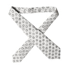Dolce & Gabbana White Gray Polka Dot Silk Adjustable Women Necktie Tie
