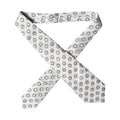 Dolce & Gabbana White Gray Polka Dot Silk Adjustable Women Necktie Tie