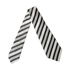 Dolce & Gabbana Black White Stripes Silk Adjustable Women Necktie Tie